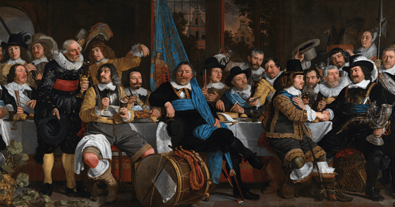 Banquet at the Crossbowmen’s Guild in Celebration of the Treaty of Münster, Courtesy of Rijksmuseum, Europeana.