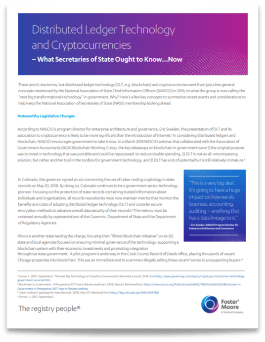 Distributed Ledger Technology and Cryptocurrencies - White Paper Thumbnail