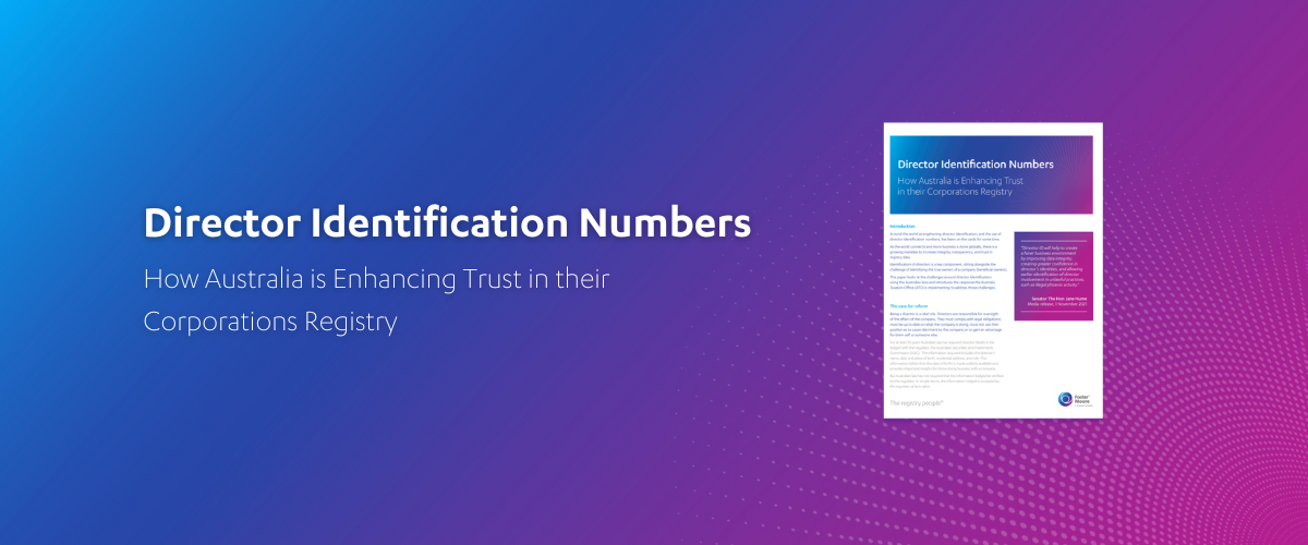 Director Identification Numbers: How Australia is Enhancing Trust in their Corporations Registry - White Paper